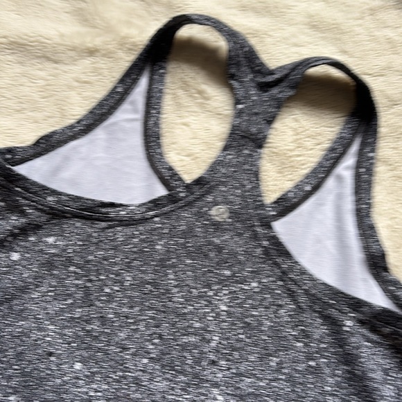 Lululemon Cool Racerback II Mini Splatter White Black Size 8 - Picture 11 of 12